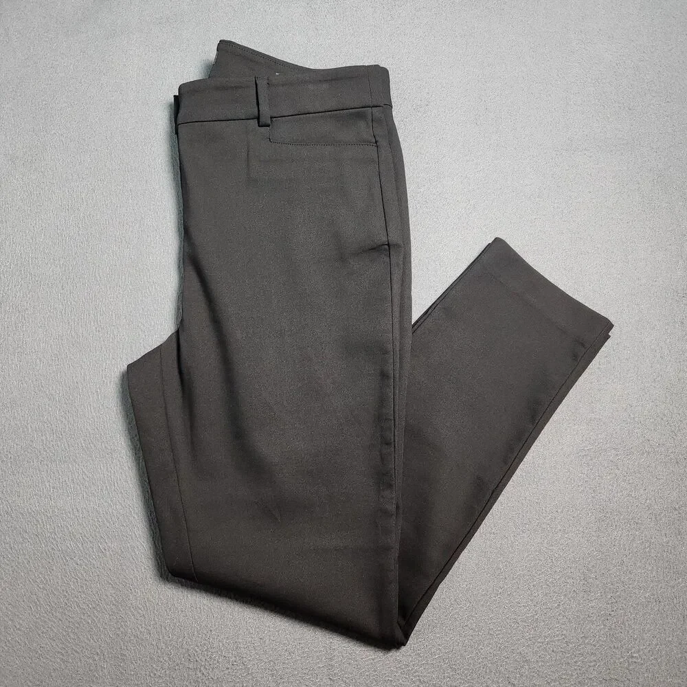 LOFT Dress Pants Women 10 Black High Rise The Curvy Skinny